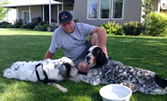 May 13, 2012.  Intensive nursing kept him going... here he is with Rick and Remi.